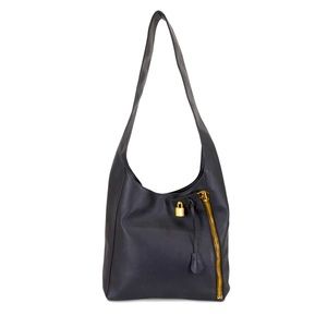 NWT Tom Ford Alix Black Leather Hobo Crossbody Bag!